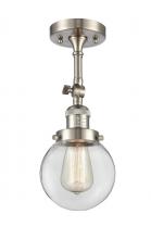 Innovations Lighting 201F-SN-G202-6-LED - Beacon - 1 Light - 6 inch - Brushed Satin Nickel - Adjustable Semi-Flush Mount