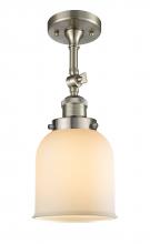 Innovations Lighting 201F-SN-G51-LED - Bell - 1 Light - 5 inch - Brushed Satin Nickel - Adjustable Semi-Flush Mount
