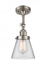 Innovations Lighting 201F-SN-G62-LED - Cone - 1 Light - 6 inch - Brushed Satin Nickel - Adjustable Semi-Flush Mount