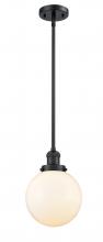 Innovations Lighting 201S-BK-G201-8-LED - Beacon - 1 Light - 8 inch - Matte Black - Stem Hung - Mini Pendant