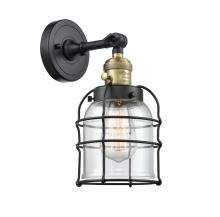 Innovations Lighting 203SW-BAB-G52-CE-LED - Bell Cage - 1 Light - 6 inch - Black Antique Brass - Adjustable Sconce