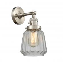 Innovations Lighting 203SW-SN-G142 - Chatham - 1 Light - 7 inch - Brushed Satin Nickel - Sconce