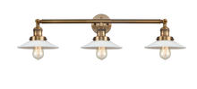 Innovations Lighting 205-BB-G1 - Halophane - 3 Light - 33 inch - Brushed Brass - Bath Vanity Light