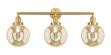 Innovations Lighting 205-SG-G208-8 - Beacon - 3 Light - 32 inch - Satin Gold - Bath Vanity Light