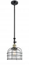 Innovations Lighting 206-BAB-G72-CE - Bell Cage - 1 Light - 9 inch - Black Antique Brass - Stem Hung - Adjustable Mini Pendant