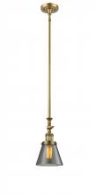 Innovations Lighting 206-BB-G63 - Cone - 1 Light - 6 inch - Brushed Brass - Stem Hung - Mini Pendant