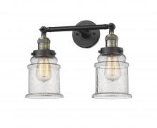 Innovations Lighting 208-BAB-G184 - Canton - 2 Light - 17 inch - Black Antique Brass - Bath Vanity Light