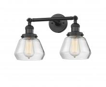 Innovations Lighting 208-BK-G172-LED - Fulton - 2 Light - 17 inch - Matte Black - Adjustable Bath Vanity Light