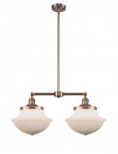 Innovations Lighting 209-AC-G541 - Oxford - 2 Light - 25 inch - Antique Copper - Stem Hung - Adjustable Island Light