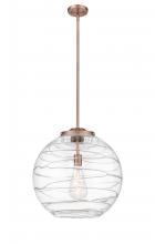 Innovations Lighting 221-1S-AC-G1213-18 - Athens Deco Swirl - 1 Light - 18 inch - Antique Copper - Cord hung - Pendant