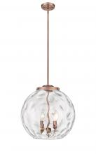 Innovations Lighting 221-3S-AC-G1215-16 - Athens Water Glass - 3 Light - 16 inch - Antique Copper - Cord hung - Pendant