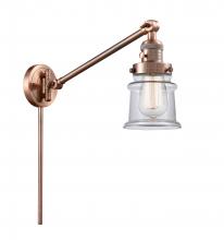 Innovations Lighting 237-AC-G182S-LED - Canton - 1 Light - 8 inch - Antique Copper -Adjustable Swing Arm
