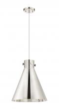 Innovations Lighting 410-1PL-PN-M411-14PN - Newton Cone - 1 Light - 14 inch - Polished Nickel - Cord hung - Pendant