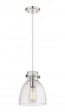 Innovations Lighting 410-1PS-PN-G412-8SDY - Newton Bell - 1 Light - 8 inch - Polished Nickel - Cord hung - Pendant