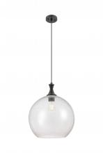 Innovations Lighting 415-1P-BK-G124-12 - Astor - 1 Light - 12 inch - Matte Black - Cord hung - Mini Pendant