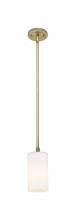 Innovations Lighting 434-1S-BB-G434-7WH - Crown Point - 1 Light - 5 inch - Brushed Brass - Pendant
