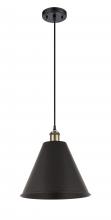 Innovations Lighting 516-1P-BAB-MBC-12-BK - Berkshire - 1 Light - 12 inch - Black Antique Brass - Cord hung - Mini Pendant