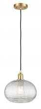 Innovations Lighting 516-1P-SG-G555-10CL - Ithaca - 1 Light - 10 inch - Satin Gold - Cord hung - Mini Pendant