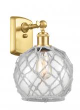 Innovations Lighting 516-1W-SG-G122-8RW - Farmhouse Rope - 1 Light - 8 inch - Satin Gold - Sconce