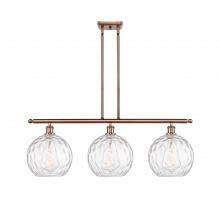 Innovations Lighting 516-3I-AC-G1215-10 - Athens Water Glass - 3 Light - 37 inch - Antique Copper - Cord hung - Island Light