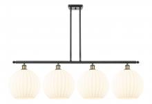 Innovations Lighting 516-4I-BAB-G1217-12WV - White Venetian - 4 Light - 50 inch - Black Antique Brass - Stem Hung - Island Light