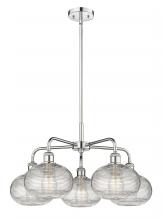 Innovations Lighting 516-5CR-PC-G555-8CL - Ithaca - 5 Light - 26 inch - Polished Chrome - Chandelier