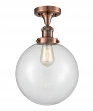 Innovations Lighting 517-1CH-AC-G202-10 - Beacon - 1 Light - 10 inch - Antique Copper - Semi-Flush Mount
