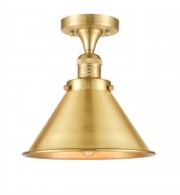 Innovations Lighting 517-1CH-SG-M10-SG - Briarcliff - 1 Light - 10 inch - Satin Gold - Semi-Flush Mount