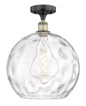 Innovations Lighting 616-1F-BAB-G1215-14 - Athens Water Glass - 1 Light - 13 inch - Black Antique Brass - Semi-Flush Mount