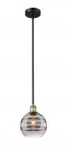 Innovations Lighting 616-1S-BAB-G556-8SM - Rochester - 1 Light - 8 inch - Black Antique Brass - Cord hung - Mini Pendant