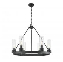 Innovations Lighting 617-6CR-BK-G617-8DE - Boreas - 6 Light - 29 inch - Matte Black - Chandelier
