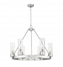 Innovations Lighting 617-6CR-SN-G617-8DE - Boreas - 6 Light - 29 inch - Satin Nickel - Chandelier
