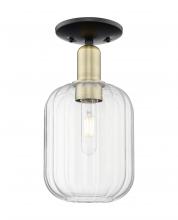 Innovations Lighting 716-1C-BAB-G460-7CL - Preston - 1 Light - 6 inch - Black Antique Brass - Semi-Flush Mount