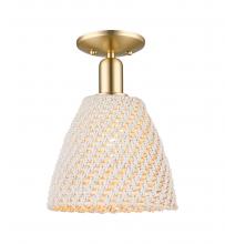 Innovations Lighting 716-1C-CB-NBD-9-NAT - Bristol Natural - 1 Light - 6 inch - Brushed Champagne Bronze - Semi-Flush Mount