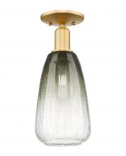 Innovations Lighting 716-1C-SG-G480-6SL - Brookhaven Almond - 1 Light - 6 inch - Satin Gold - Semi-Flush Mount
