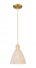 Innovations Lighting 716-1P-SG-NBD-75-NAT - Bristol Natural - 1 Light - 6 inch - Satin Gold - Cord hung - Mini Pendant