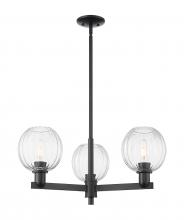 Innovations Lighting 716-3CR-BK-G458-7CL - Preston - 3 Light - 18 inch - Matte Black - Flush Mount