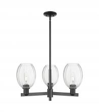Innovations Lighting 716-3CR-BK-G459-6CL - Preston - 3 Light - 18 inch - Matte Black - Flush Mount