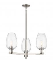 Innovations Lighting 716-3CR-SN-G457-6CL - Preston - 3 Light - 18 inch - Satin Nickel - Flush Mount
