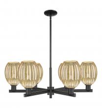 Innovations Lighting 716-6CR-BK-G459-6ME - Preston - 6 Light - 24 inch - Matte Black - Chandelier