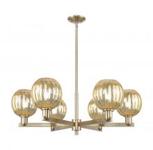 Innovations Lighting 716-6CR-CB-G458-7ME - Preston - 6 Light - 24 inch - Satin Nickel - Chandelier