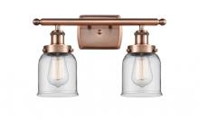 Innovations Lighting 916-2W-AC-G52 - Bell - 2 Light - 16 inch - Antique Copper - Bath Vanity Light