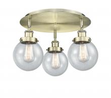 Innovations Lighting 916-3C-AB-G204-6 - Beacon - 3 Light - 18 inch - Antique Brass - Flush Mount
