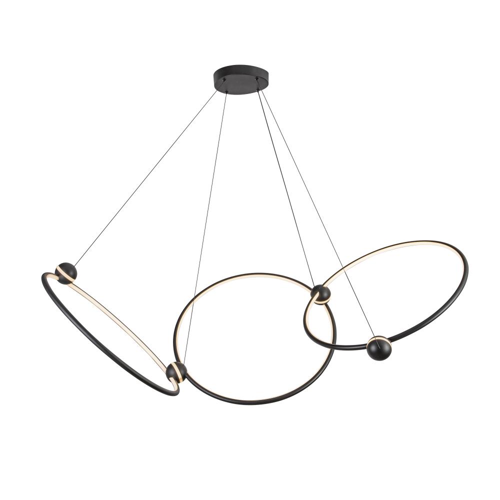 Isho 3 Head Black LED Chandelier